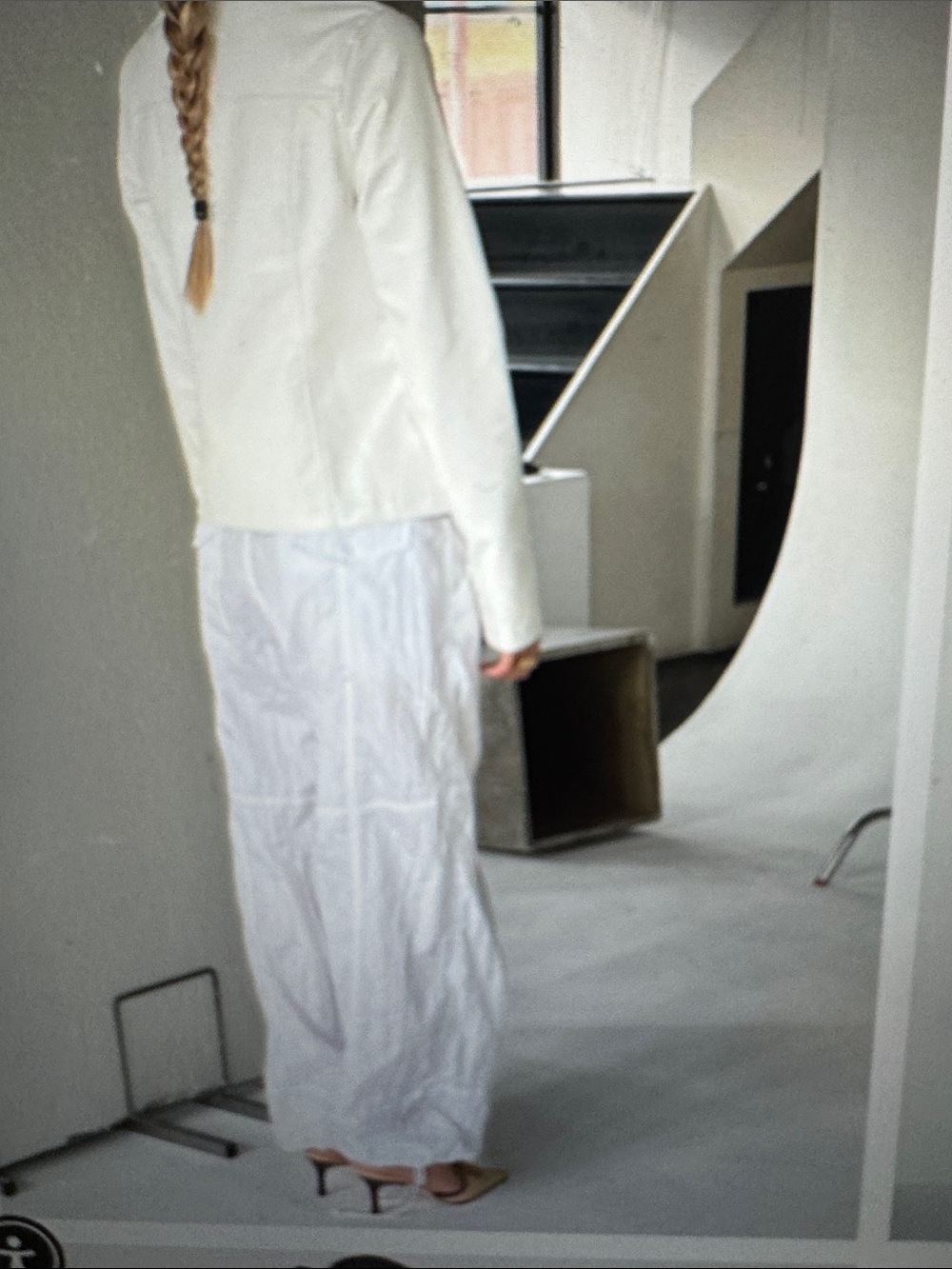 Motel Rocks White Wide-Leg Drawstring Trousers - Picture 2 of 7